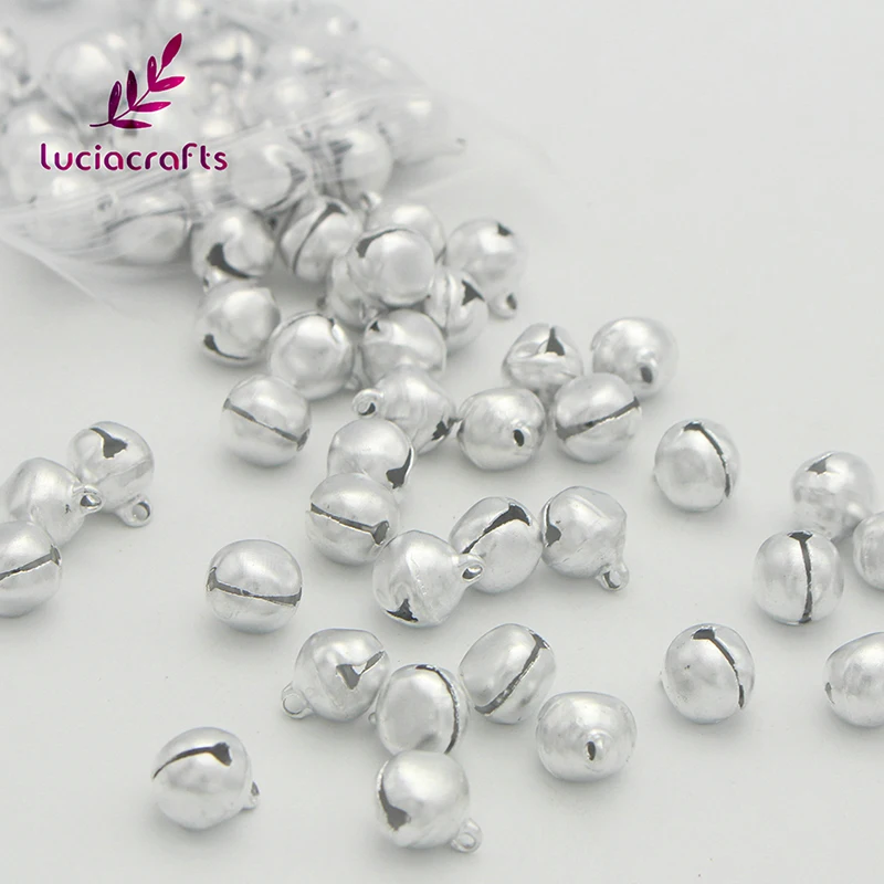 

Lucia crafts 72pcs/pack 10mm Silver Dangle Small Jingle Bell Christmas Tree DIY Pendants Hanging Decorations H0207