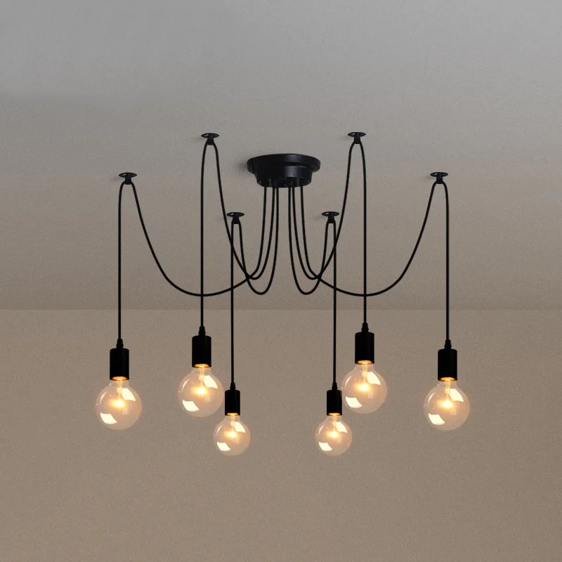 Creative Electrical Wire Pendant Light With 8 heads Edison Bulb Pendant