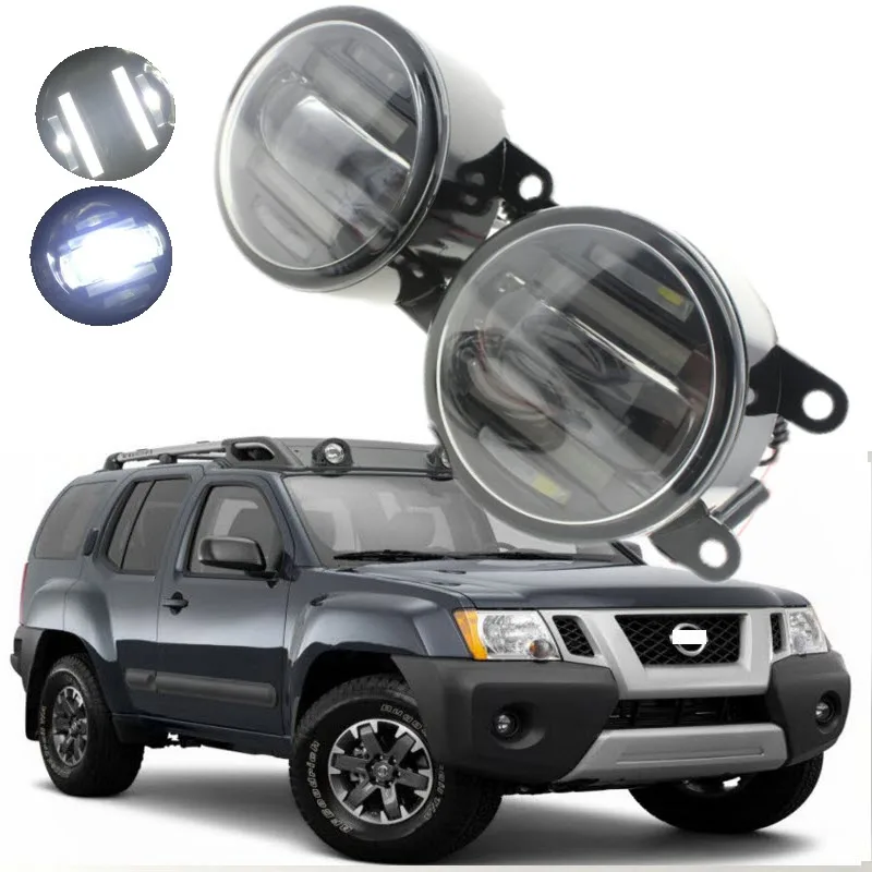

For Nissan Xterra 2005-2015 2in1 18W LED Fog Lights White Cut-Line Lens DRL Daytime Running Lights Car-Styling