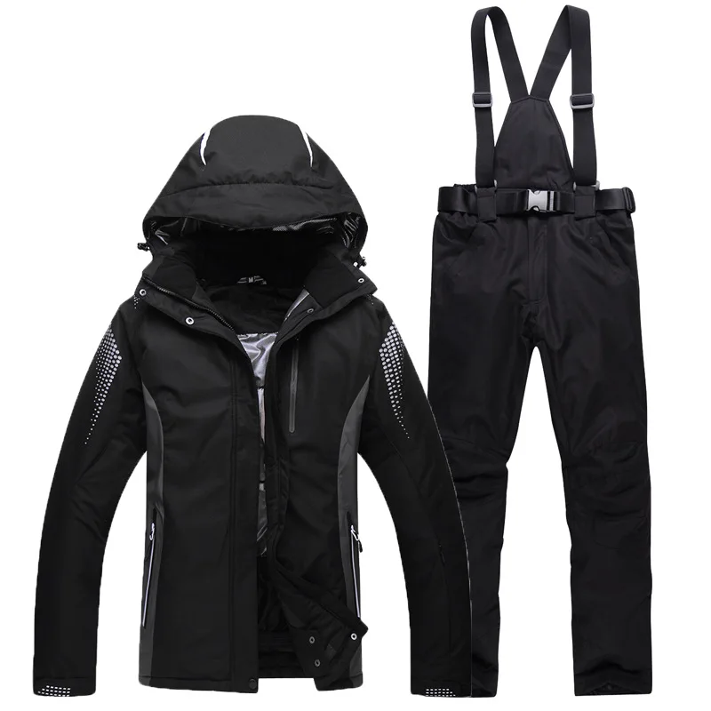 

Hooded Women Ski Suit Female Snowboarding Suits Waterproof 10000 Super Warm Ski Jacket + Pants Outdoor Sports