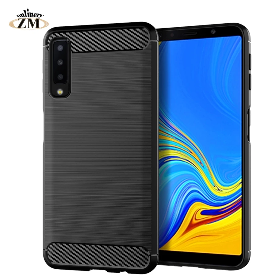 Чехол из углеродного волокна для samsung A3 A5 A7 2017 простой матовый Силиконовый чехол A6