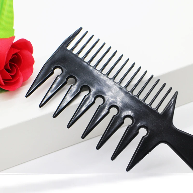 Прямая поставка, черный цвет, 3 способа, большая широкая зубная расческа для салона, афро-палочка для волос, расческа, расческа для укладки волос, инструмент для укладки волос