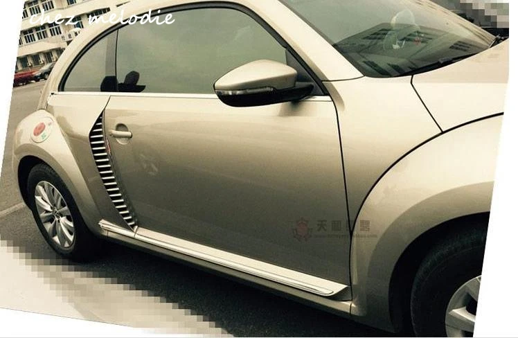 Окрашенный/unpainte ABS внешний корпус автомобиля боковой Вентиляционный Выход диффузор спойлер для Volkswagen Beetle 2013-, не требуется сверление