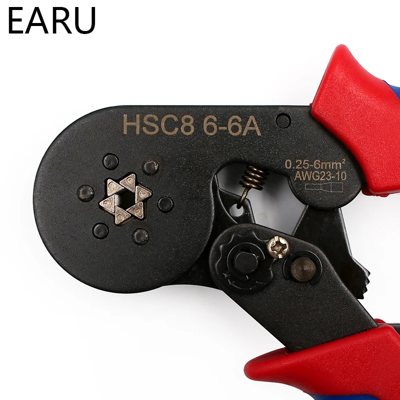 FASEN HSC8 6-4 HSC8 6-6 саморегулирующаяся мини-тип обжимные плоскогубцы 0,25-6mm2 0,25-10mm2 плоскогубцы ручной инструмент набор VE клеммы соединители