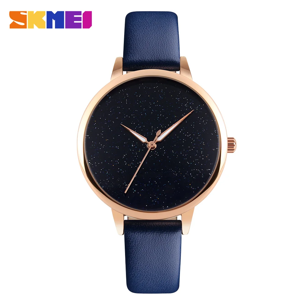 

Hot Sales Watch Women Clock Dress Women's Watches skmei Brand Casual Leather Quartz Watch Analog Ladies Wrist Watches Gifts 9141