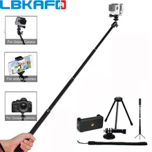 LBKAFA 3" ручная телескопическая селфи-палка монопод Штатив Держатель полюс для Gopro Hero 6 5 4 3+ SJCAM SJ4000 SJ6 YI телефон DRSL