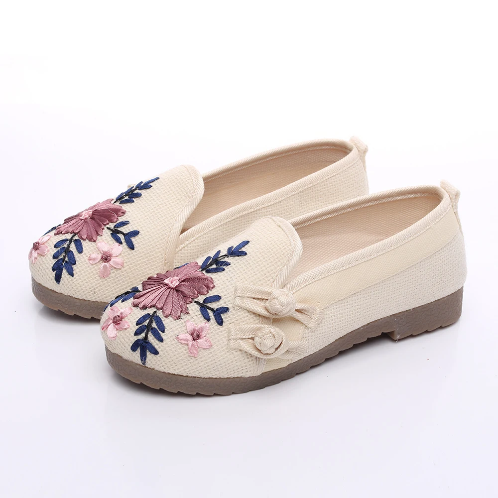 Традиционная Женская обувь с вышивкой в стиле «Старый Пекин»; женская обувь с вышивкой в народном стиле; сочетающаяся древнекитайская одежда