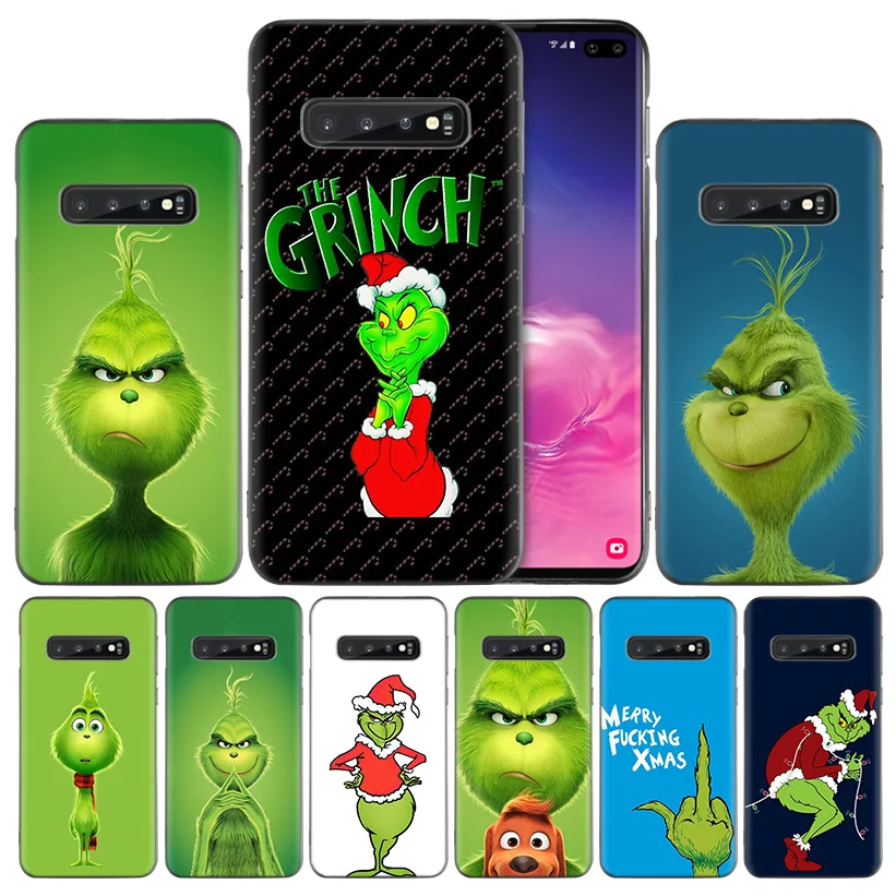 

Green Grinch Christmas Soft Case Cover for Samsung Galaxy A50 A80 A70 A60 A40 A30 A20 A20e A10 A9 A8 A7 A6 Plus 2018 Note 8 9