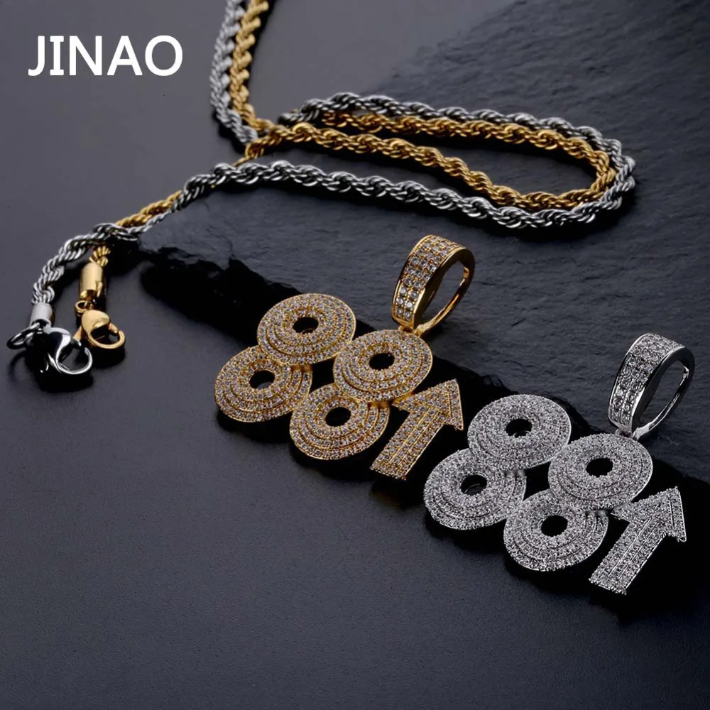 

Solid 88rising Rich Chigga Iced Out Chain Pendant Necklace Statement Gold Silver Cubic Zircon Necklace Hip Hop Male Jewelry Gift