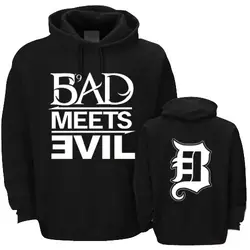Эминем Bad Meets Evil хип-хоп Рок балахон врасплох Руна 100% хлопок сплошной цвет свободно панк рэп куртка