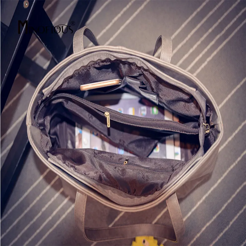 MINOFIOUS 2019 bolso de mano de cuero de moda para mujer bolsos de hombro de gran capacidad sólido bolso de mano de lujo diseño para mujer MINOFIOUS 2019 bolso de mano de cuero de moda para mujer bolsos de hombro de gran capacidad sólido bolso de mano de lujo diseño para mujer