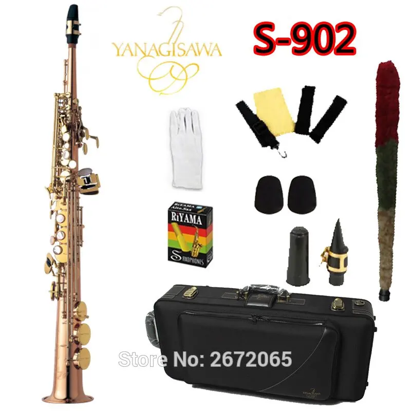 YANAGISAWA S-902 B flat Soprano Saxophone professionally straight sax Top Musical Instruments dhl/ups Free shipping