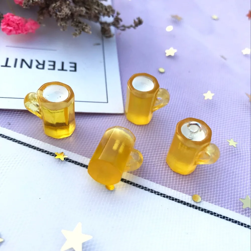 10 шт 3d Смола пива ювелирные изделия ожерелье серьги кулон брелок подвески для DIY украшения подарок