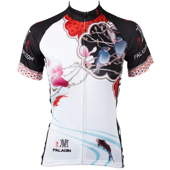 

Free shipping Women Magnolia Short Sleeve Cycling Jersey Billed Leiothrix Bicycle Shirt Polyester Ropa Ciclismo Size XS To XXXL