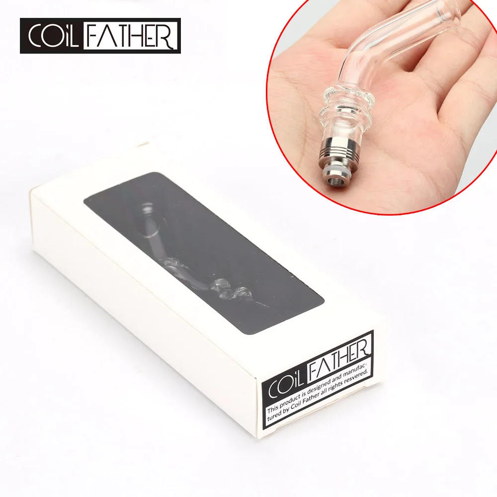 Катушка отец стекло Driptip 510 E Pipe Curve капельный наконечник Pyrex нержавеющая Core