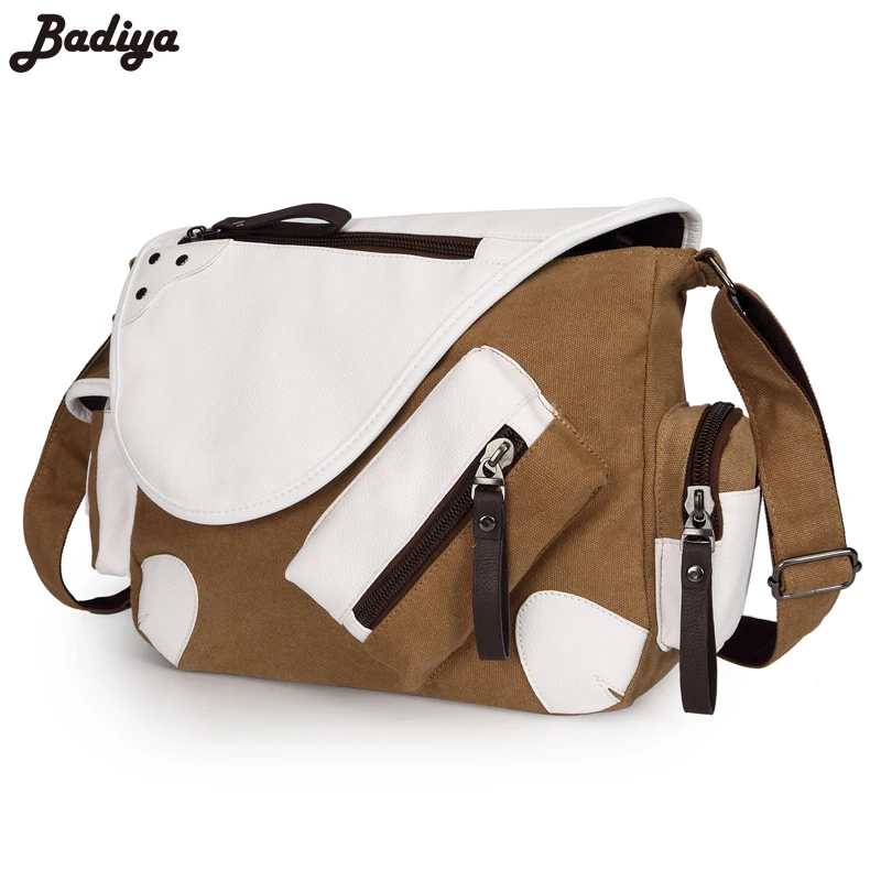 Brief Brand Men Handbag Canvas Multi Pocket Crossbody Bag Casual