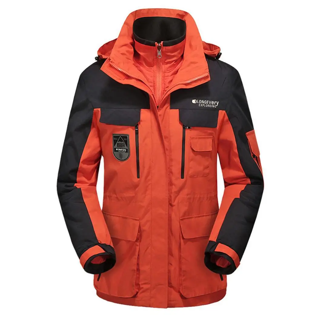 Women Casual Hooded Winter Warm Ski Jacket Outdoor Sport Autumn Zipper Neck With Liner Patchwork | Спорт и развлечения