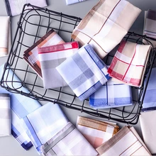 10 шт. Для мужчин карман квадратный носовой платок хлопковая обувь в полоску и клетку платки Карманные Платки 40*40 см вечерние официальный деловой костюм Декор