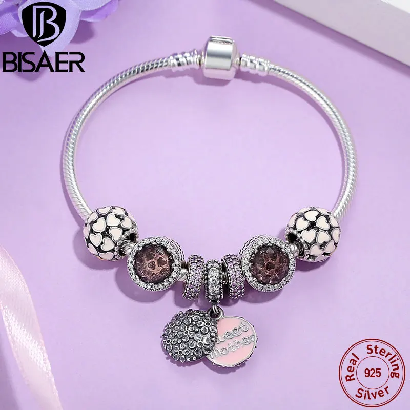 

925 Sterling Silver Sweet Mother Charm Bracelet With Abundance Of Love Charm Gift for Mother Engagement Jewelry EDB006