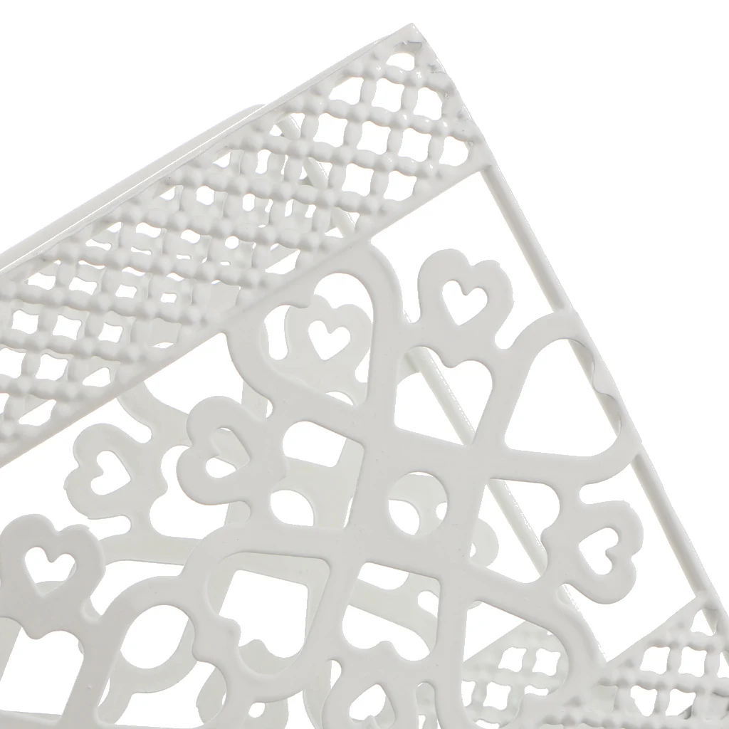Hollow Out Design Stainless Steel Napkin Holder Paper Dispenser Tissue Rack for Wedding Party Dining Table Decoration