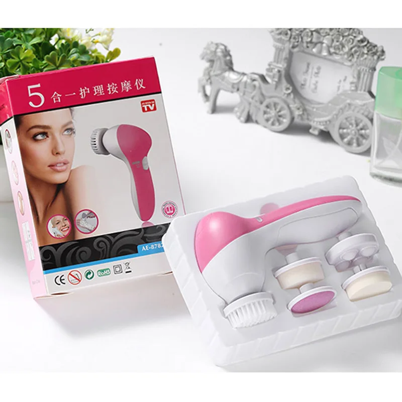 

Good Healthy Facial Cleansing Brush and Massager with 5 Brush Heads for Exfoliating Removing Blackhead