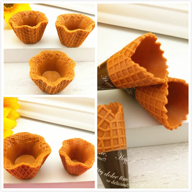 

DIY Clay Mold Ice Cream Cone /mini manual DIY simulation clay ice cream cone Clay receptacle accessories baken tray steamer