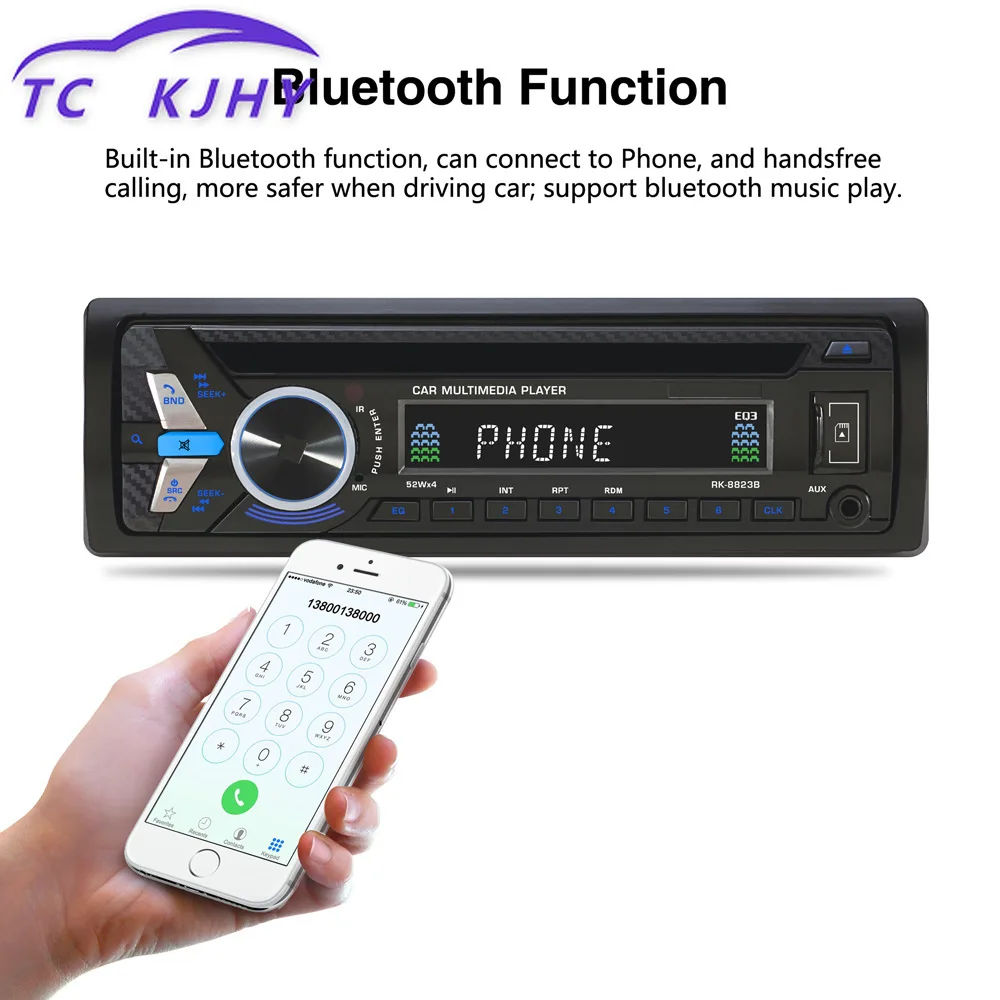 

Car Radio FM Radio AUX Adapter Car MP3 SD Card Wireless Receiver Bluetooth Car Stereo Cd DIY Speaker Module USB