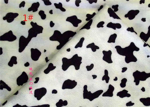 Online Shop 1 Meter Cetak Sapi Pola Hewan Kain Velboa Untuk Diy