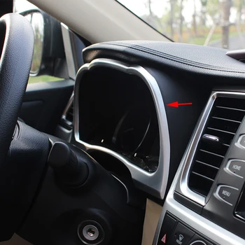 

CHROME CENTRE INSTRUMENT PANEL COVER TRIM FOR TOYOTA HIGHLANDER KLUGER 2014-2015