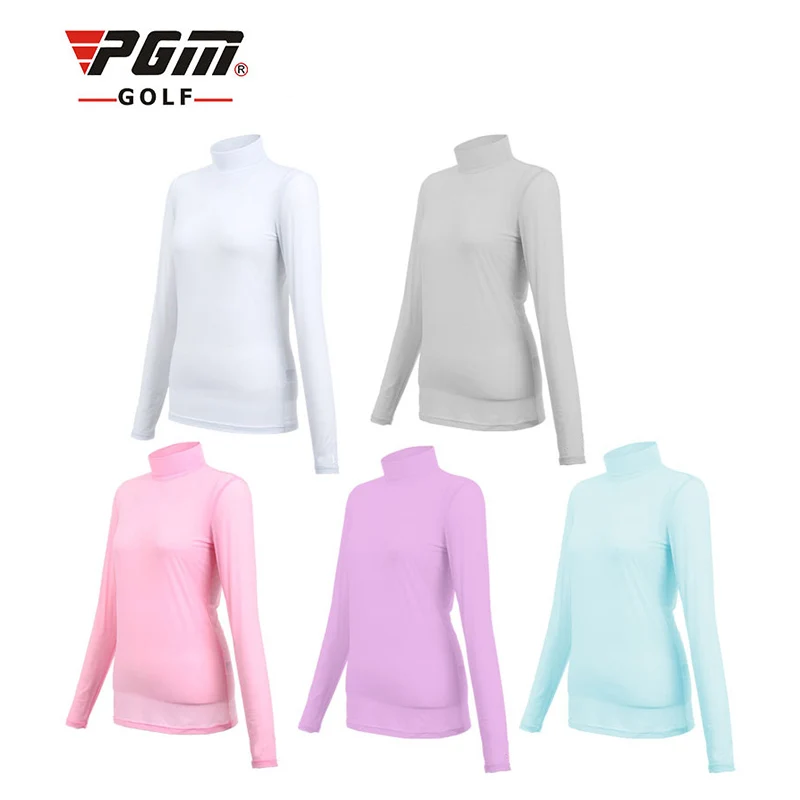 

PGM Womens Golf Apparel Summer Outdoor Sport Clothing Viscose Shirt Underwear Golf Sunscreen UV Ice T-shirts Long Sleeve Clothes