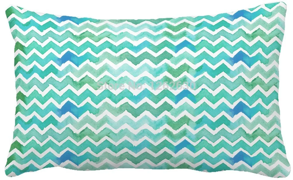 30cmx50cm Green Geometry Watercolor Chevron Print Custom 30cmx50cm Green Geometry Watercolor Chevron Print Custom