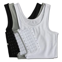 S-5XL Flat Breast Binder Les Corset Tomboy Lesbian Underwear Women Seamless Summer Short Vest Plus Size Tank Top Shaper Bustier 1