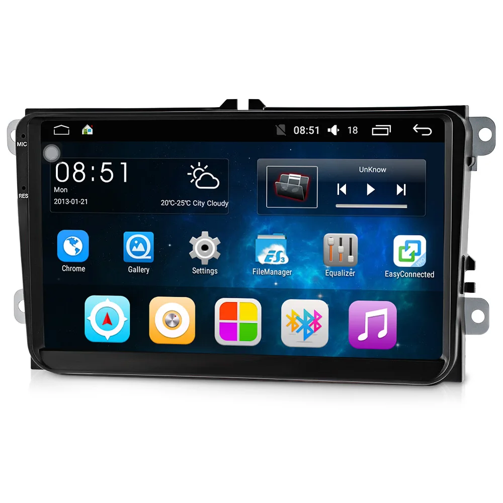 Perfect Zeepin 9001 Android 6.0.1 Car Multimedia Player 9-inch HD GPS WiFi Audio Radio Rassat b6 Support for VW polo t5 Function 1