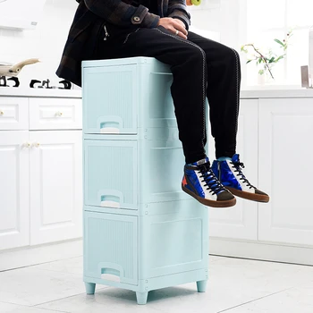 

33cm Width Plastic Storage Drawer Kitchen Storage Rack Household Layered Seasoning Tank Toilet Shelf Floor Type Standing Type