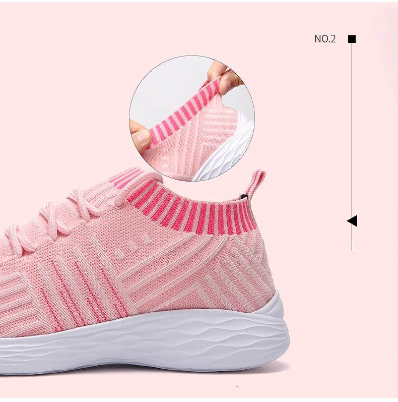 Women's Casual Shoes Woman Sneakers Socks Comfortable Soft Lady Top Quality Casual Flat Shoes Women Flats Sneakers Plus Size 41 9  (2)