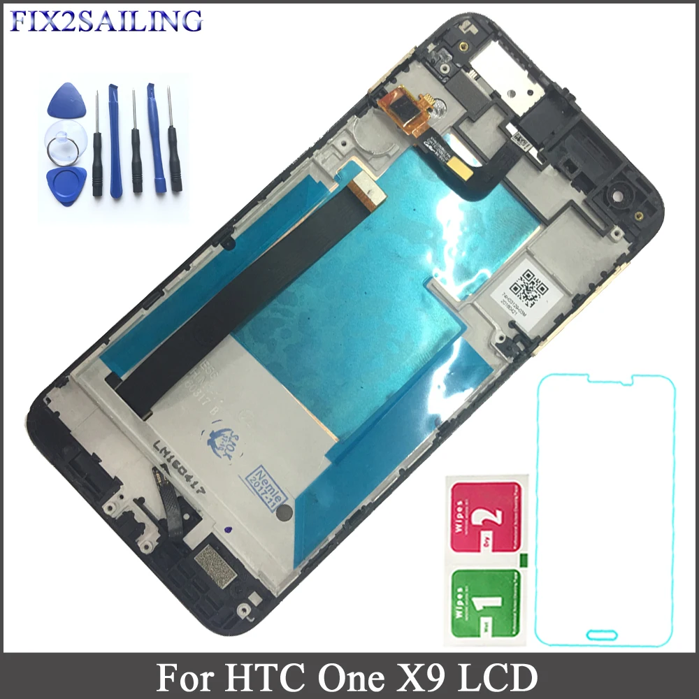

FIX2SAILING 100% Worked 5.5'' LCD Display For HTC One X9 LCD Touch Screen Digitizer Assembly Replacement with Frame