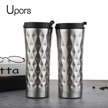 UPORS 500 мл кофейная кружка из нержавеющей стали индивидуальная чашка для кофе вакуумная колба Изолированная бутылка для воды кружка для путешествий
