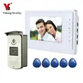 YobangSecurity Wired 7" Inch LCD Video Door Bell Phone Intercom RFID Card Access Control Home Gate Entry System for Apartment