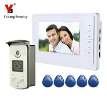 YobangSecurity Wired 7″ Inch LCD Video Door Bell Phone Intercom RFID Card Access Control Home Gate Entry System for Apartment