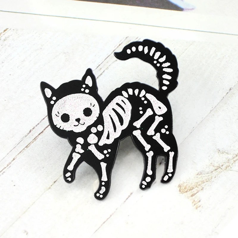 Broche Crane Squelette De Chat Noir Electrique Gothique Punk Animal Radiologie Bijoux Pour Enfants Aliexpress Broche Crane Squelette De Chat Noir Electrique Gothique Punk Animal Radiologie Bijoux Pour Enfants Aliexpress