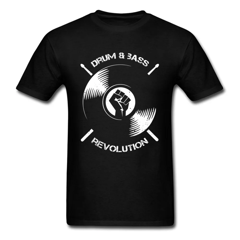 Drum And Bass Revolution Birthday Summer All Cotton O Neck Men's T Shirt Family T Shirt Coupons Short Sleeve T Shirts Drum And Bass Revolution black
