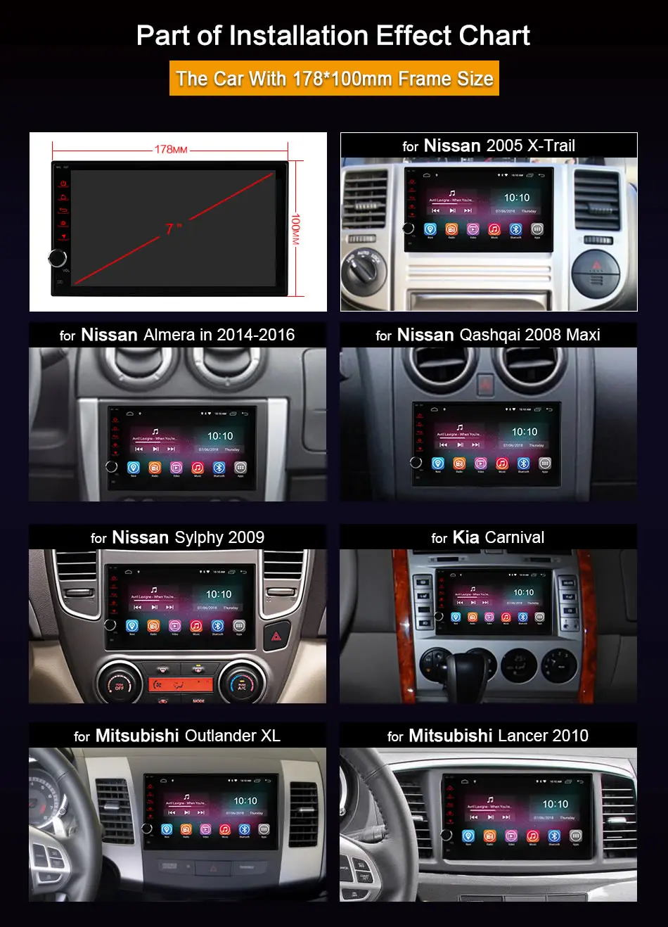 Clearance 2 Din 7" Ultra Slim Android 8.1 Car DVD Radio Player Autoradio GPS Stereo For Nissan Toyota Honda Mazda BYD Kia Universal 2Din 7