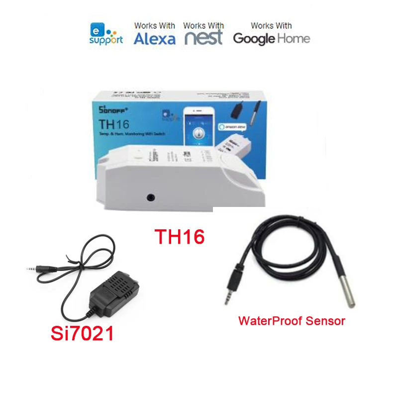 

Itead Sonoff TH 10A/16A,Temperature Humidity Monitor Sensor Switch,WiFi Wireless Smart Remote Switches For Smart Home