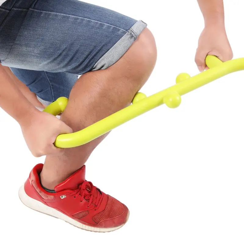 

2018 High Quality Fitness Body Build Hook Massager Neck Back Self Muscle Pressure Stick Tool Outdoor Fitness Equipment Hooks nx