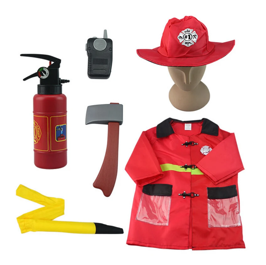 Children’s Kids Boys Girls Emergency Services Fancy Dress Up Costume Outfit
