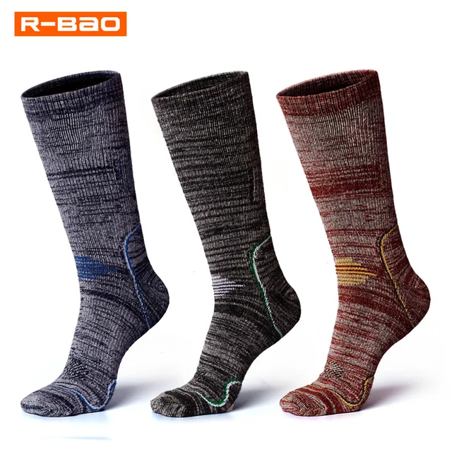 US $4.09 Winter Warm Men Thermal Ski Socks Thick Cotton Football Snowboard Skiing Hiking SockThermosocks Wom