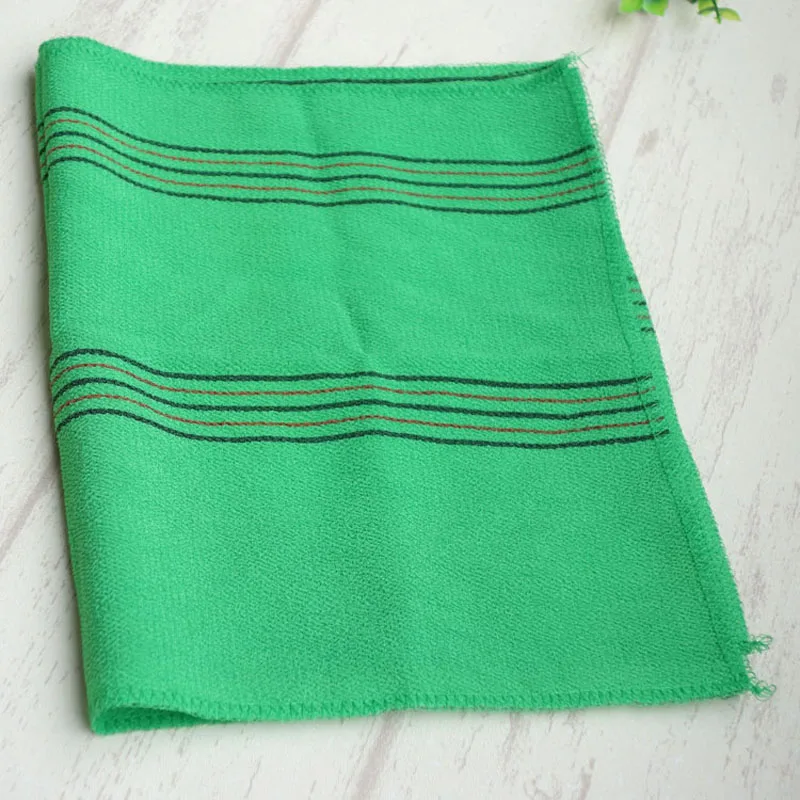 

2018 free shipping 3pcs/lot Green color Korean Italy Towel Exfoliating Long Viscose Bath Scrub (Made in china)