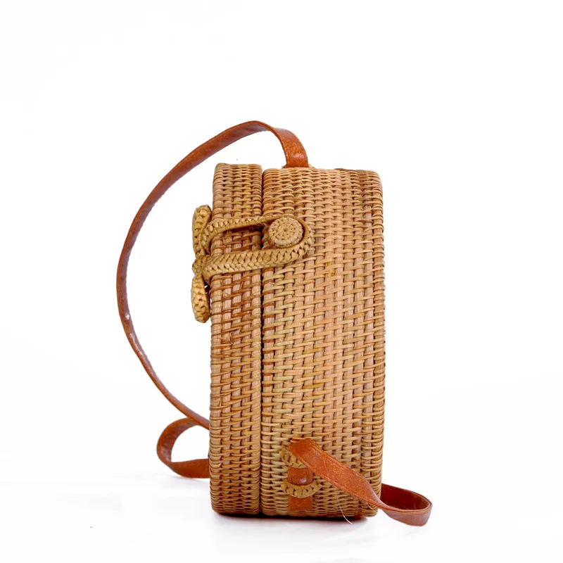 Франция/Чехия/Бали Круглый плетеная Сумка из ротанга летние пляжные Crossbody