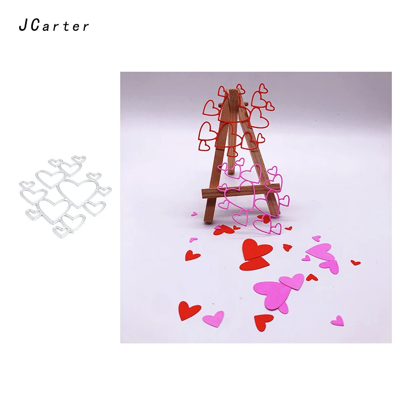 

JC Metal Cutting Dies Craft Cut Die Stencil Kind of Love Heart Shape Scrapbook DIY Handmade Album Paper Cards Decor Craft Dies