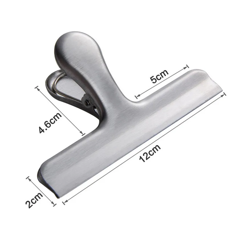 Food Storage Bag Clips Stainless Steel Chip Bag Clips 234 inch width Durable Food Clip Kitchen Storage 2019 new #3f25 (5)